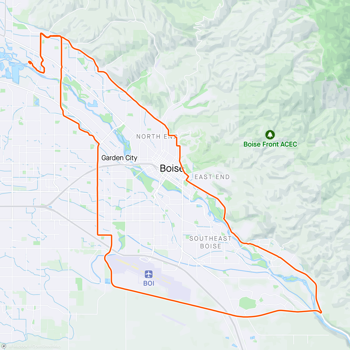 Map of the activity, Airport loop.