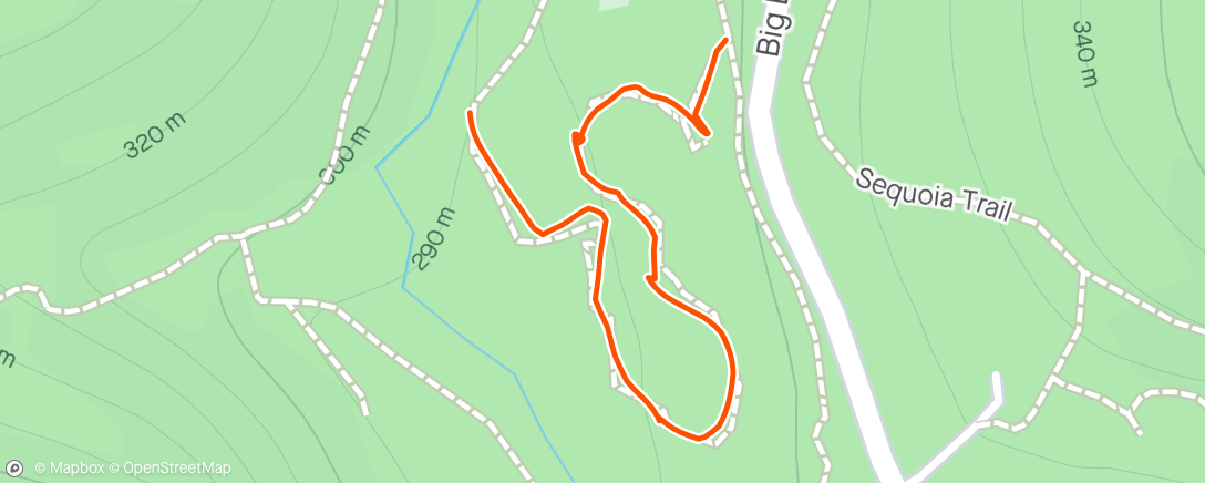 Map of the activity, The Redwood Trail