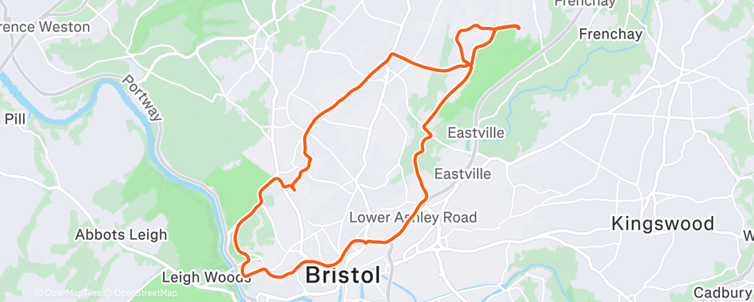 Map of the activity, Morning Run