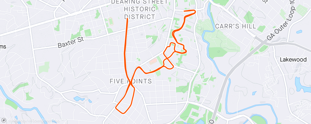 Map of the activity, Early 8 🏃🏻‍♂️