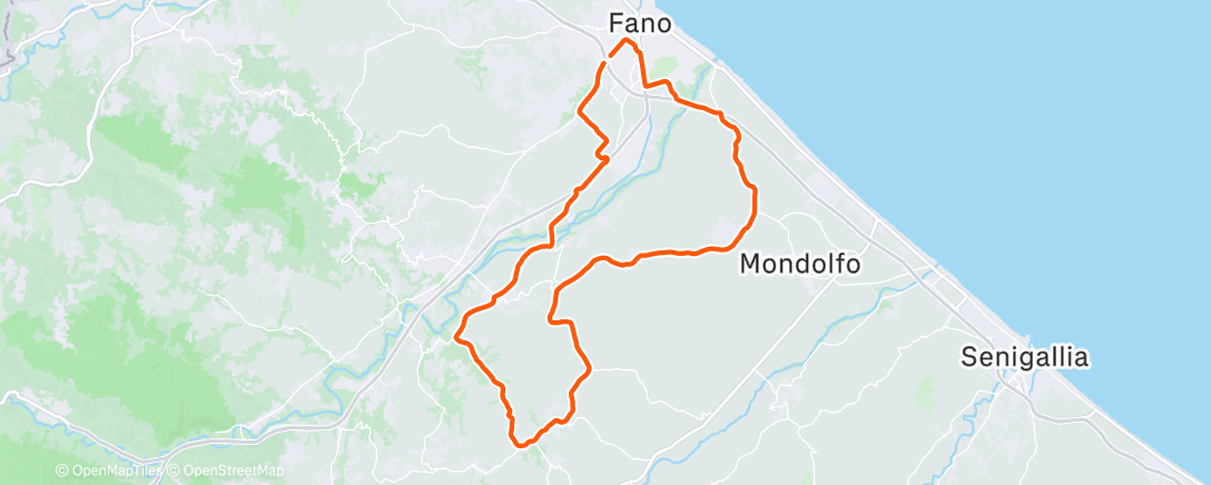 Карта физической активности (Morning Ride)