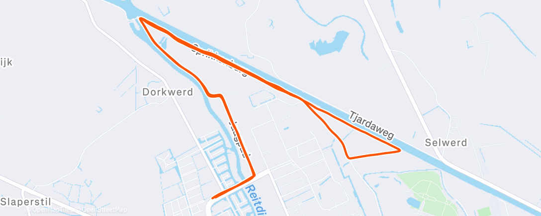 Map of the activity, Afternoon Run