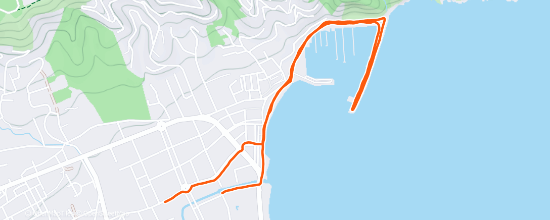 Map of the activity, Running