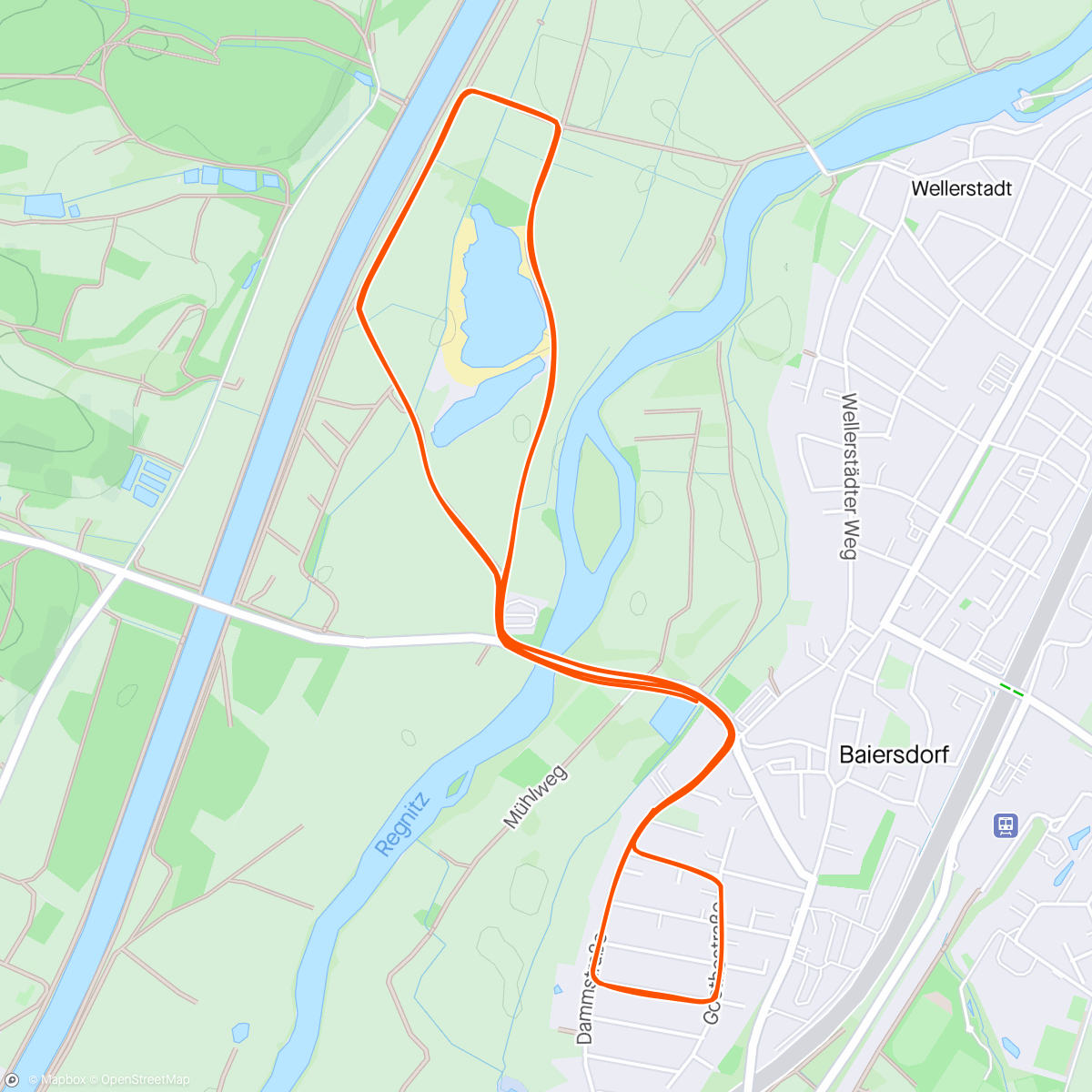 Map of the activity, Baiersdorfer Krenlauf
