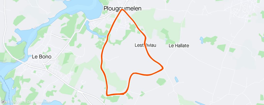 Map of the activity, Plougoumelen [Access 1/2]