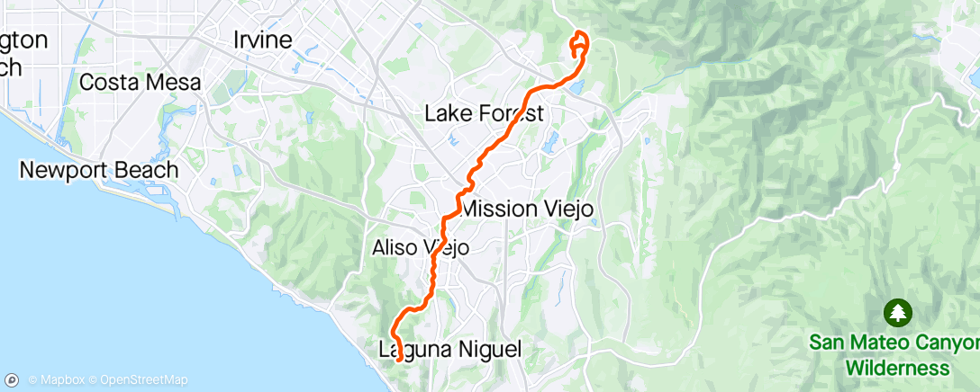 Map of the activity, Fowler bday ride