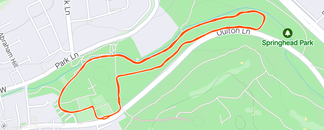 Map of the activity, Parkrun Number 2