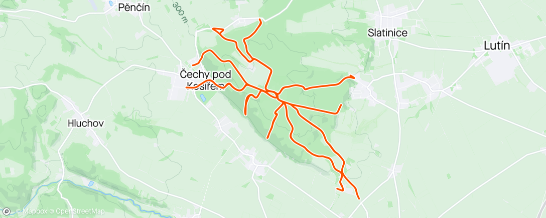 Map of the activity, MTB,  Míle Do Vrchu Pro Kola Dětem,  https://ultrabikers.eu/vysledky-ub24/