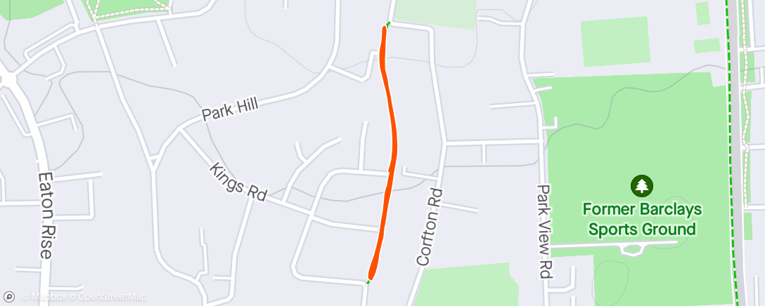 Map of the activity, West Walk Hills