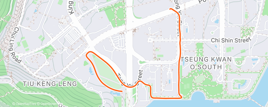 Map of the activity, Night Ride