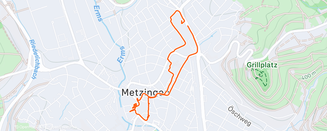 Карта физической активности (Spaziergang am Nachmittag)