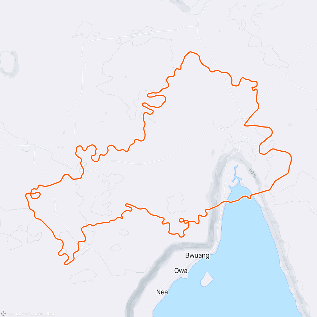 Map of the activity, Zwift - #8 in Makuri Islands