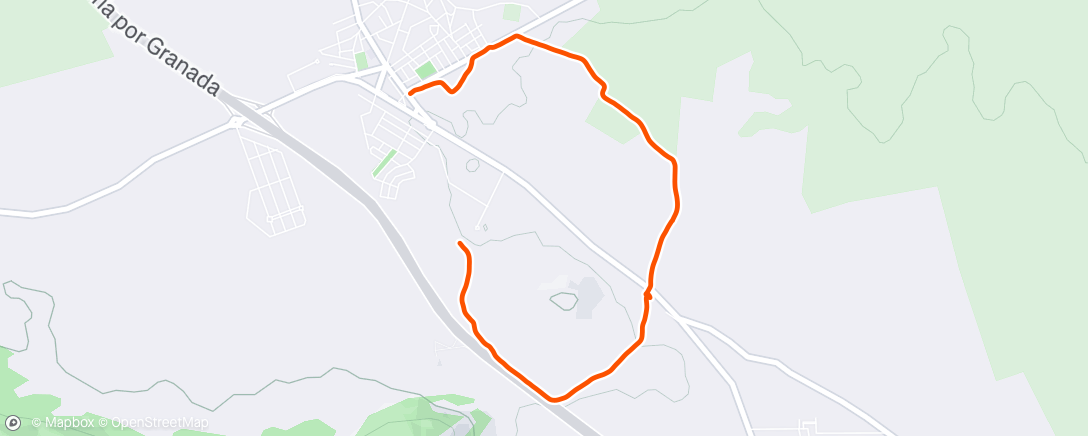 Map of the activity, Caminata de noche