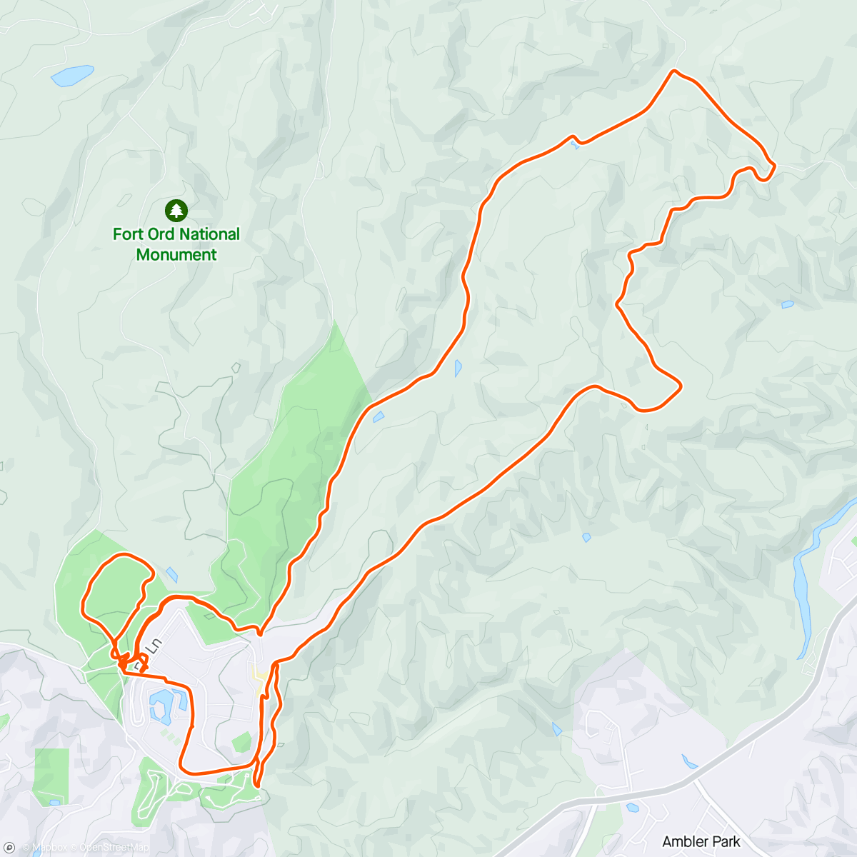 Map of the activity, Sea otter pre-ride