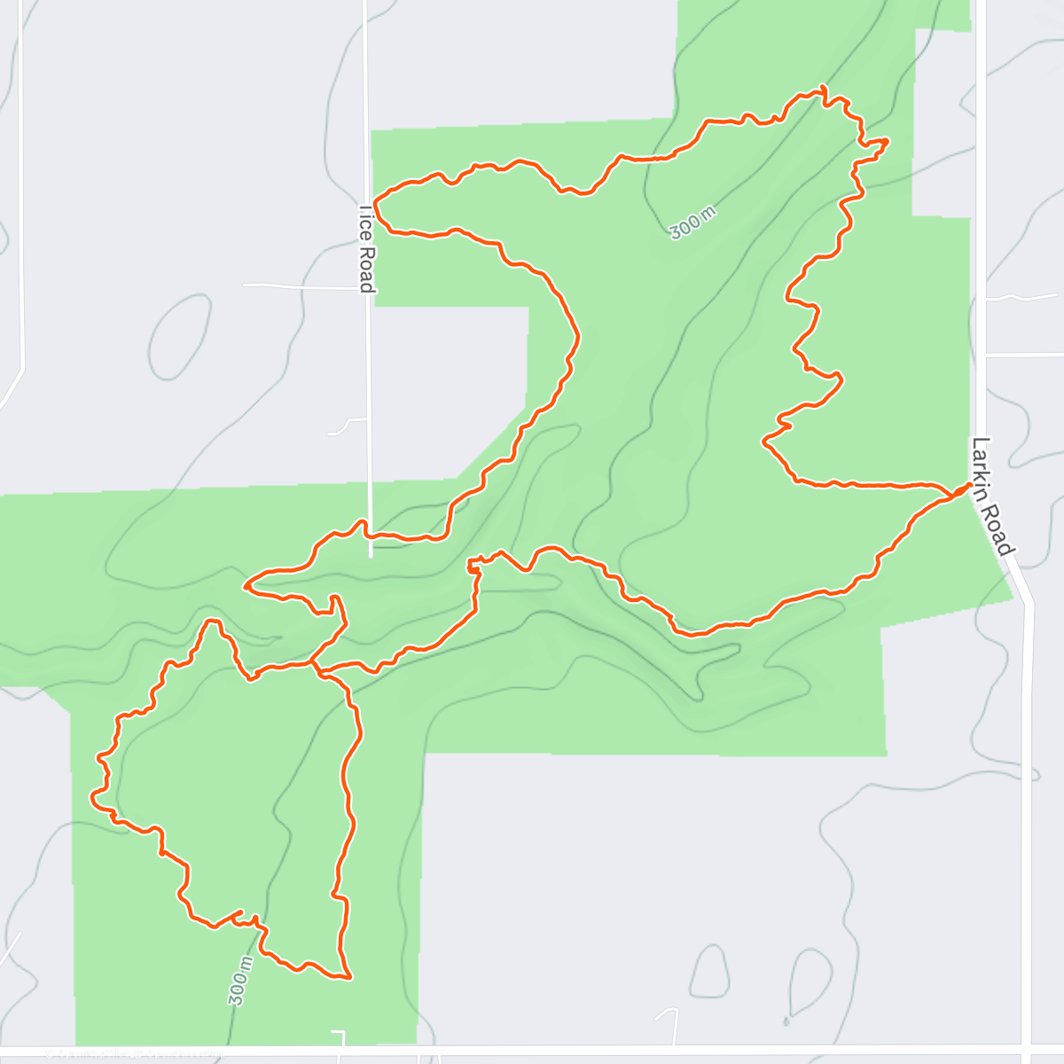 Map of the activity, Hike - Franklin Gulf Park / Larkin Woods, Eden,  NY