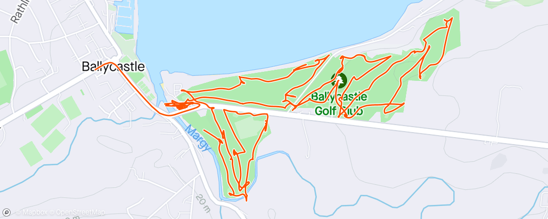 Map of the activity, Golf at Ballycastle