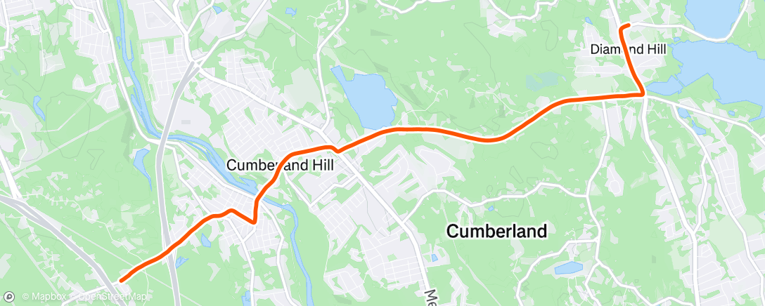 Map of the activity, Afternoon Run