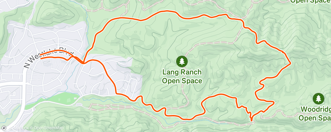 Map of the activity, Lunch Trail Run