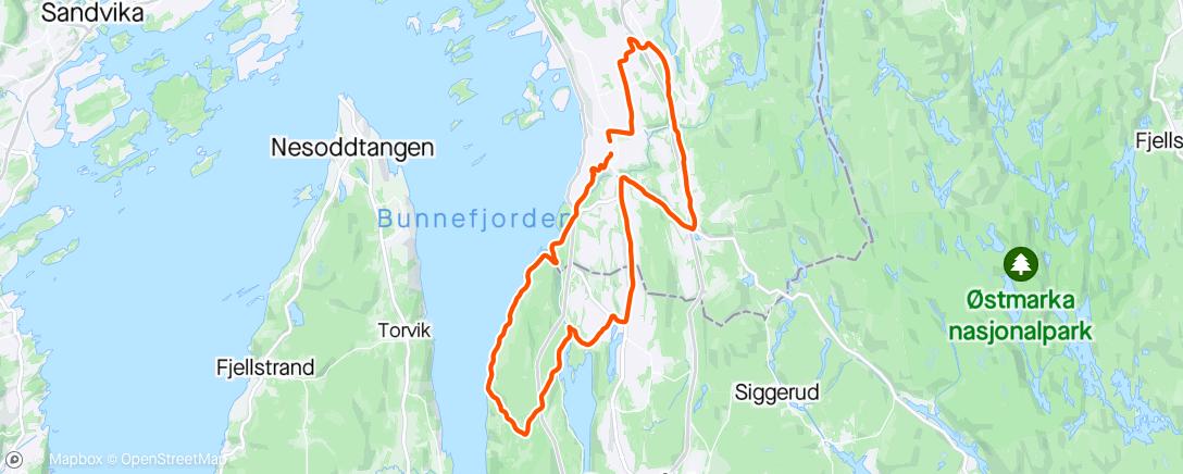 Map of the activity, Kort tur på langfredag