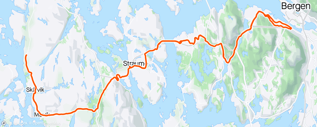 アクティビティ「Sotra småtur」の地図