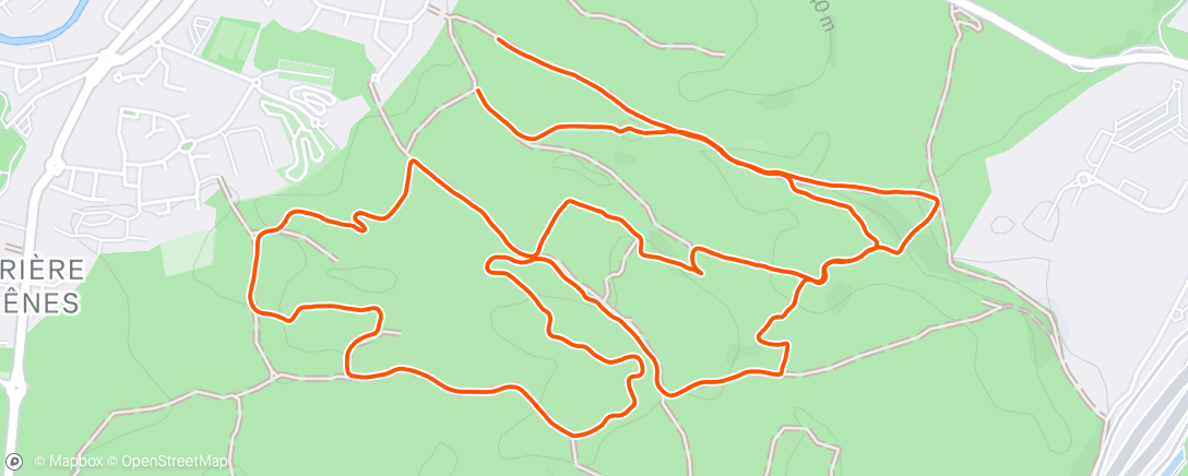 Mapa da atividade, Footing de Noël entre 2 bouffes