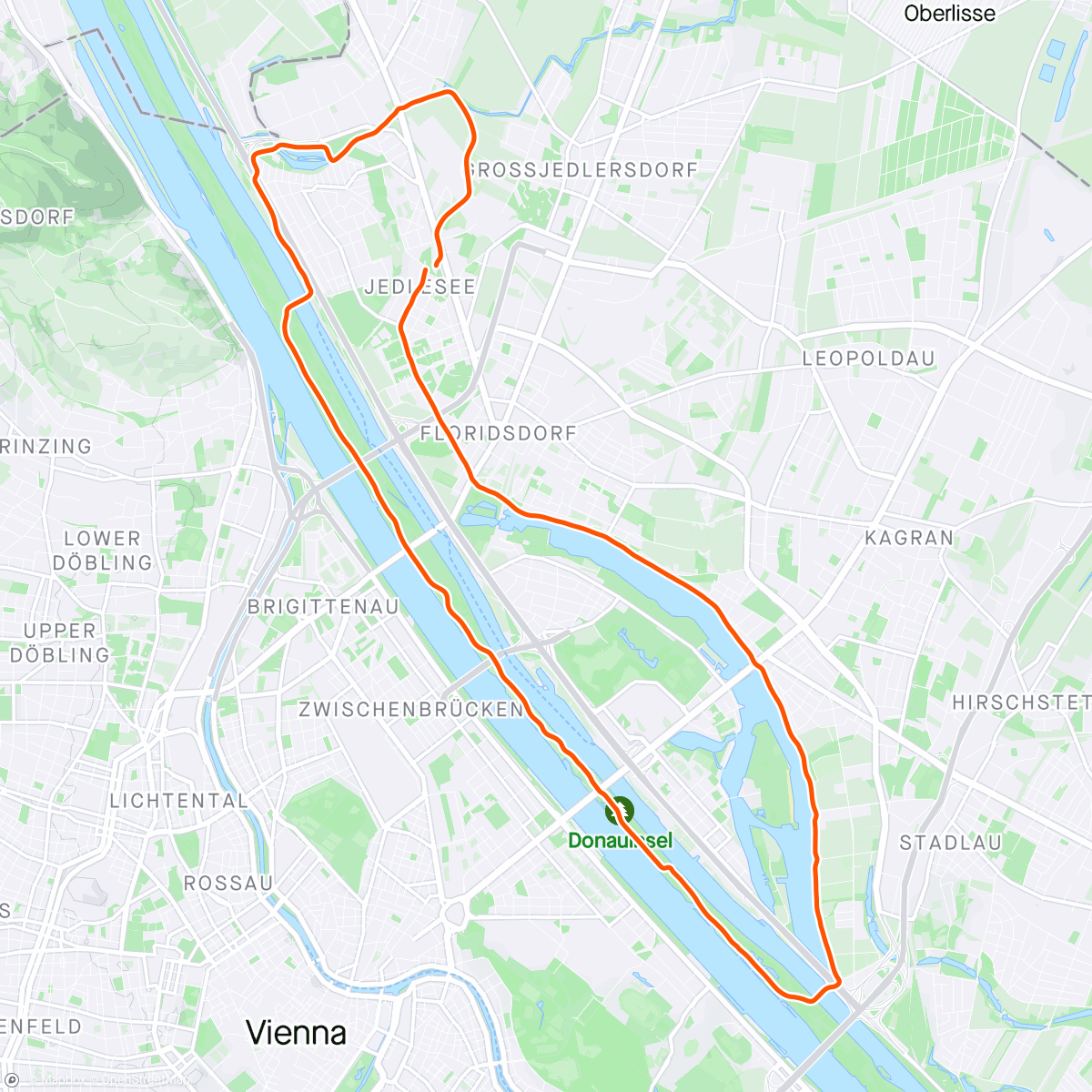 Map of the activity, Haubentaucher Run (unofficial)