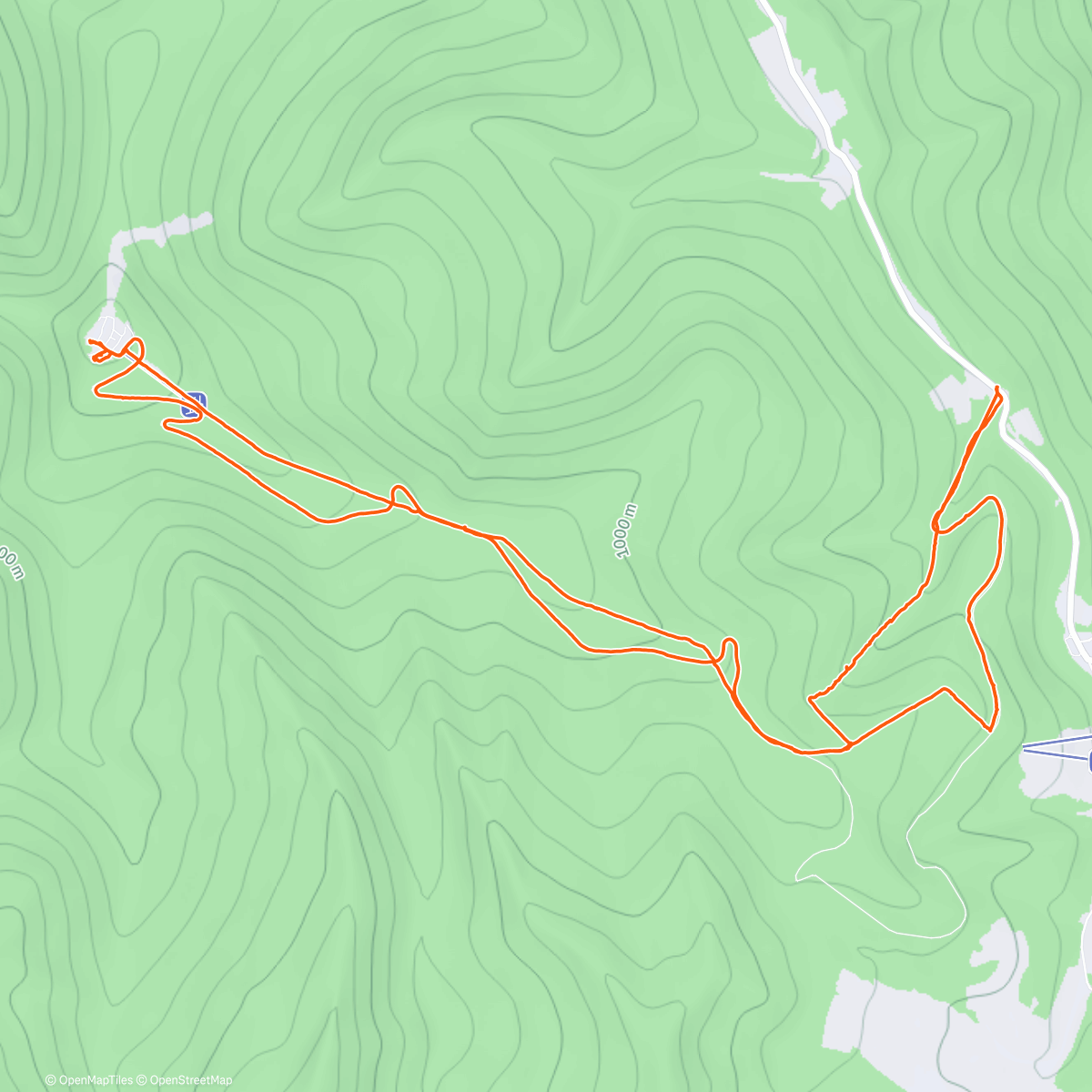 Map of the activity, Lysá hora - Papežov