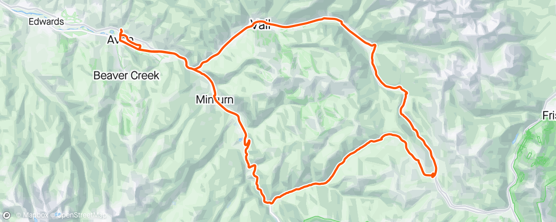 Map of the activity, Minturn/Red Cliff/Vail Pass gravel loop
Got smashed by thunderstorm in Eagle Vail