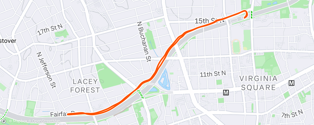 Map of the activity, Lunch Run