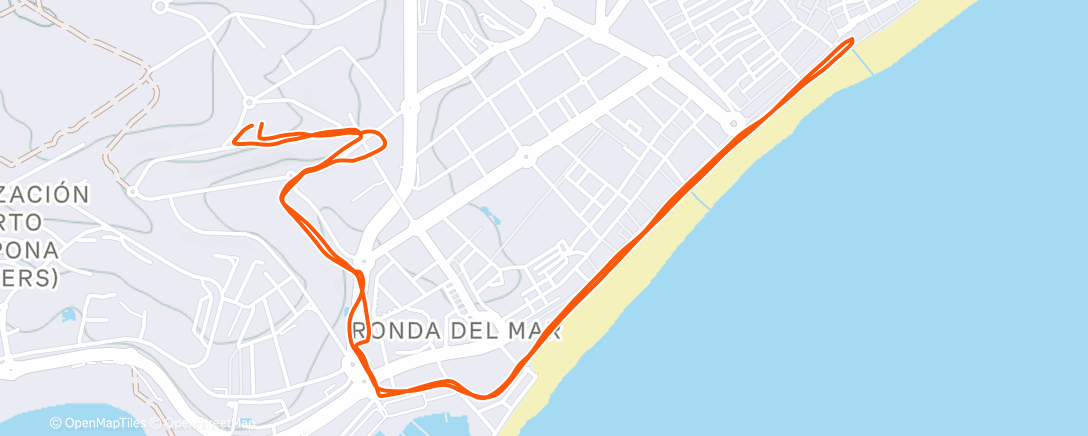 Map of the activity, Lunch Run