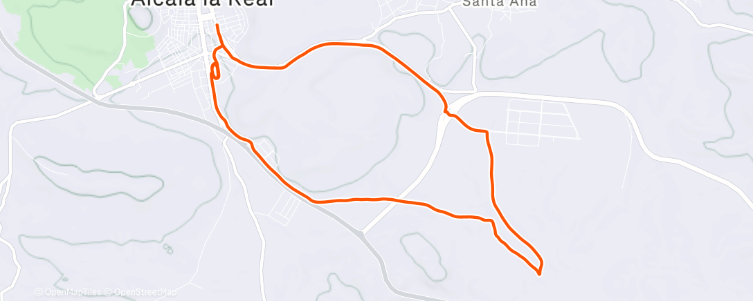 Map of the activity, Carrera de noche