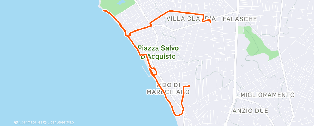 Map of the activity, Camminata mattutina