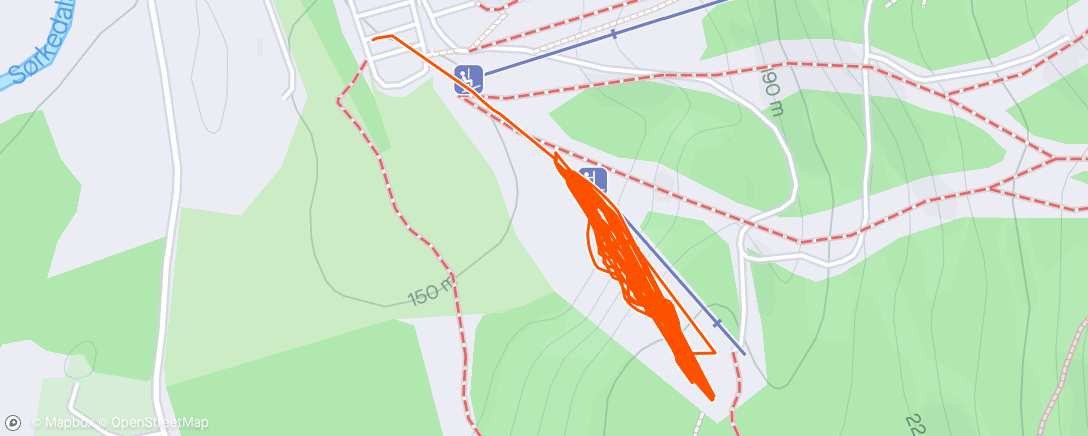 Map of the activity, Afternoon Snowboard