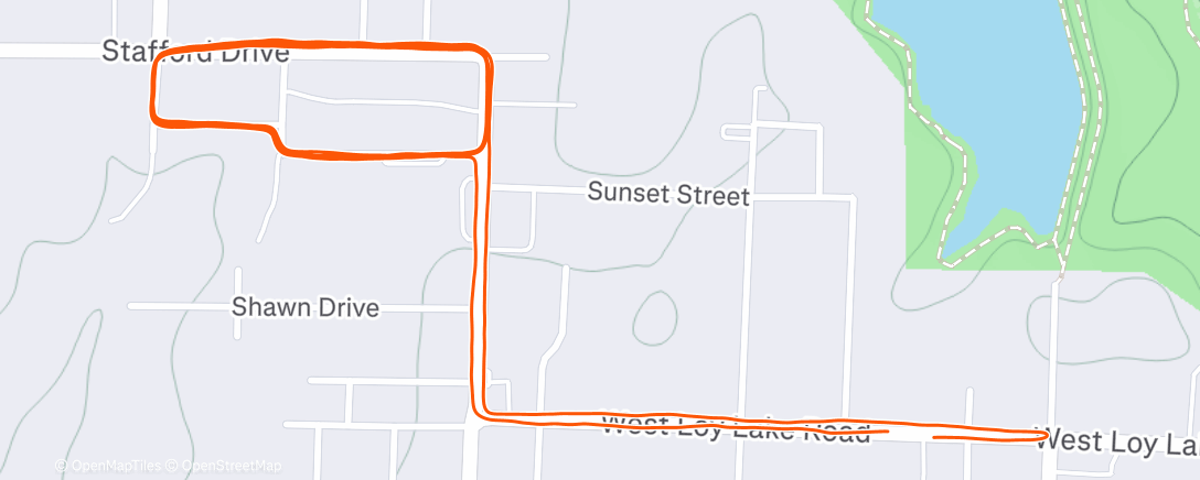 Map of the activity, Morning Run