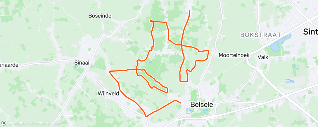 Map of the activity, Evening Gravel Ride
