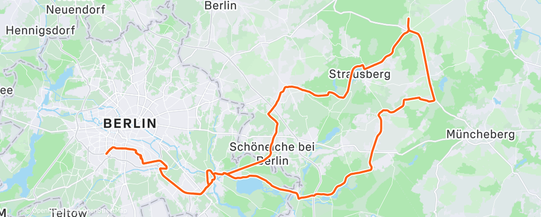 Map of the activity, Radfahren