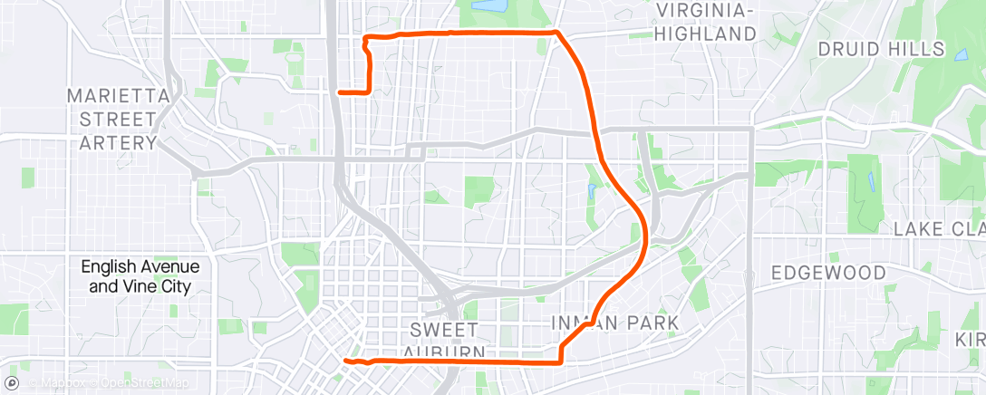 Map of the activity, Phone Died Solo Ride