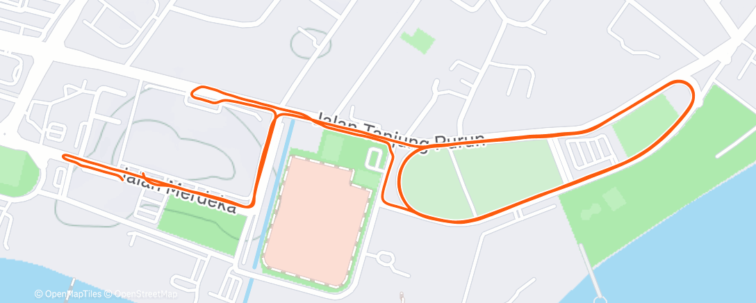 Map of the activity, 2x10 min 04:20 var planen🏃🏼‍♂️‍➡️