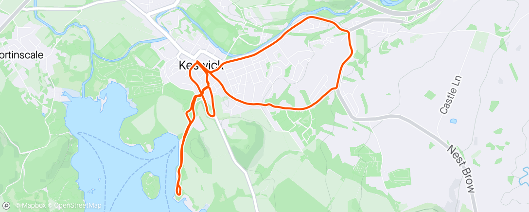 Map of the activity, Keswick Round the Houses Race🏅