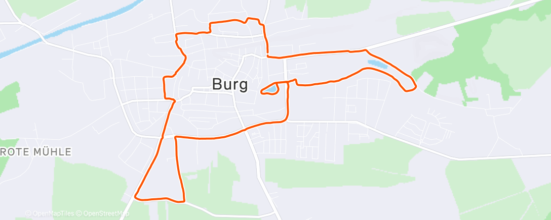 Map of the activity, Morning Run