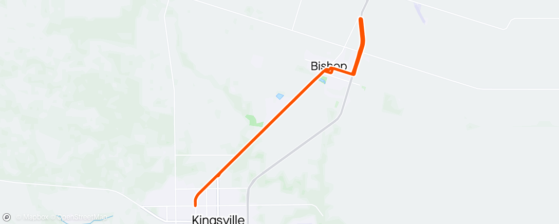 Map of the activity, Bishop Out-and-Back
