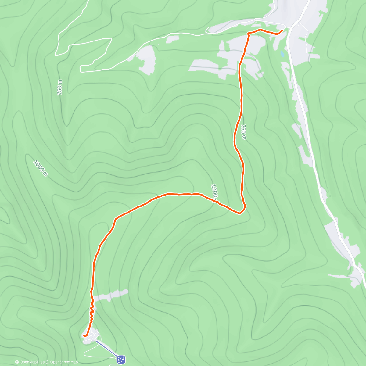 Map of the activity, Lysacup - Krásná