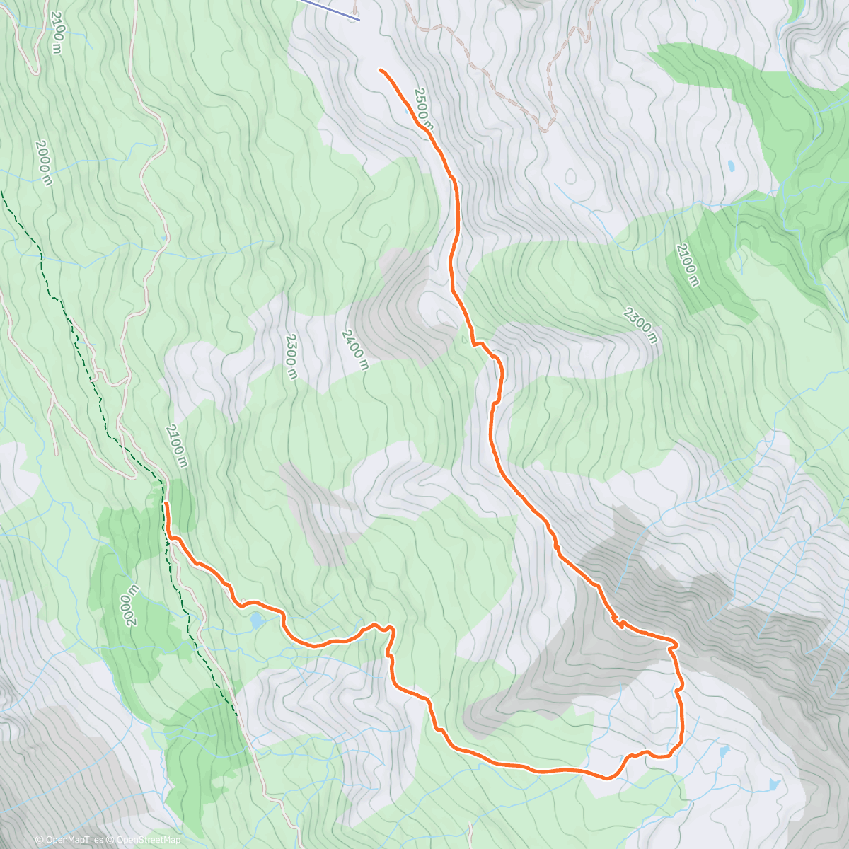 Map of the activity, Ski de randonnée le matin