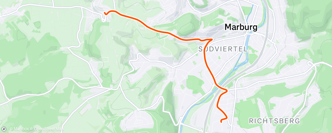 Map of the activity, Fahrt am Nachmittag