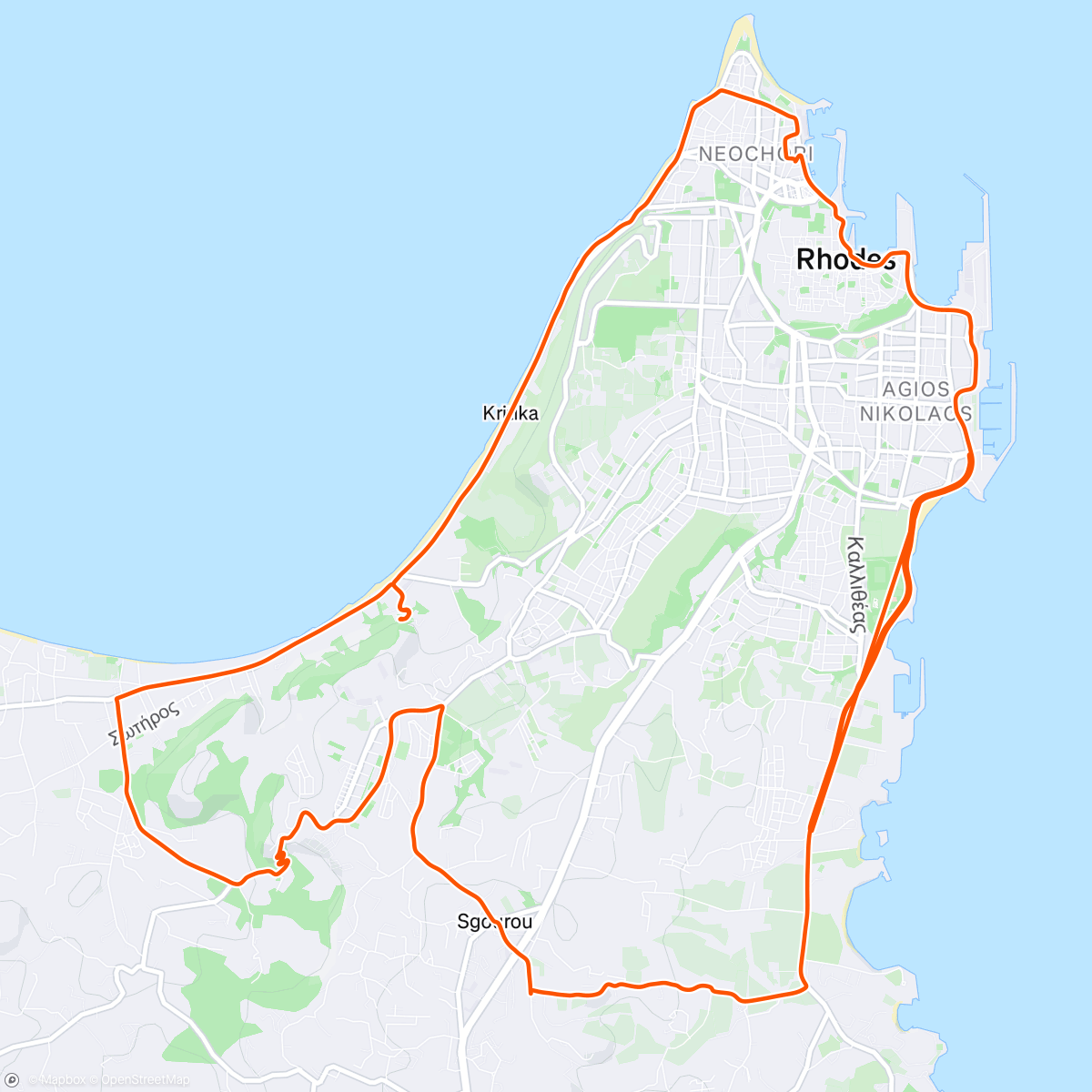 Map of the activity, Morning Ride