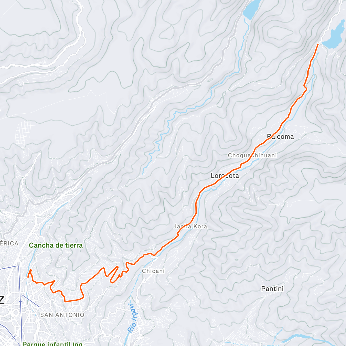 Map of the activity, ROUVY - La Paz Downhill | Bolivia