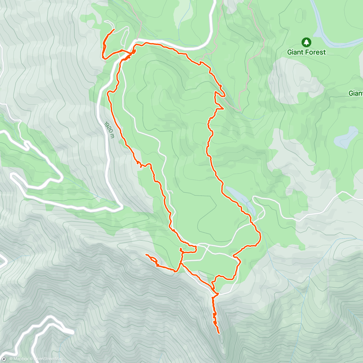 Mapa de la actividad (Sequoia Day 3. Moro Rock and Soldiers Hill)