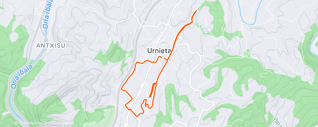 Mapa de la actividad, Carrera de mañana