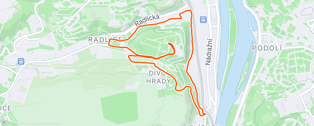 Map of the activity, Morning Run