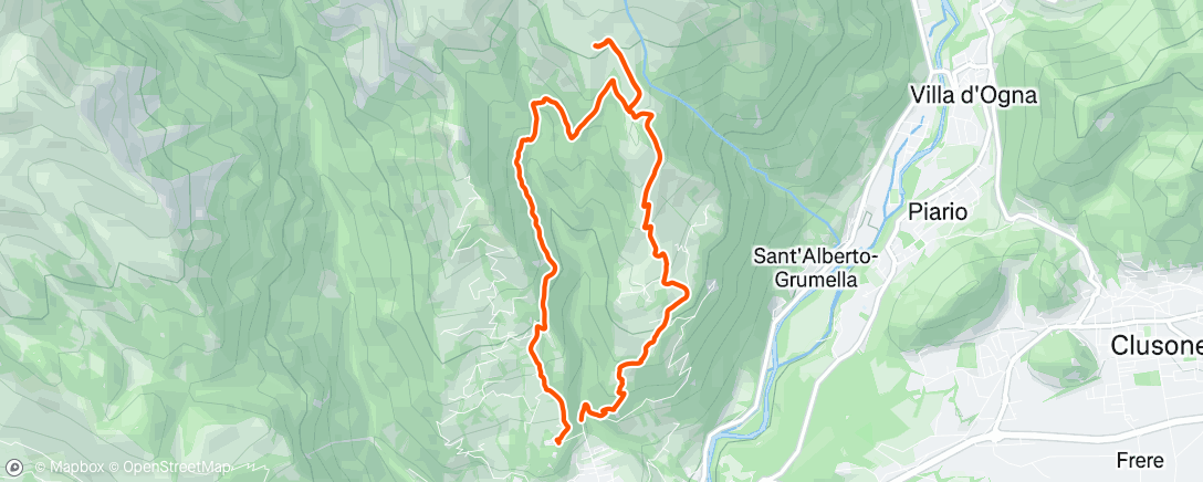 Map of the activity, Parre - rifugio Vaccaro - Parre